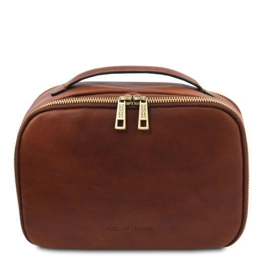 Tuscany Leather Marvin - skórzana kosmetyczka, kolor brązowy TL142326