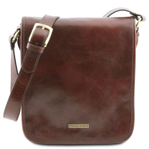 Tuscany Leather TL Messenger - skórzana torba na ramię 2-komorowa , kolor brązowy TL141255