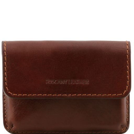 Tuscany Leather Ekskluzywne etui na wizytówki , kolor brązowy TL141378