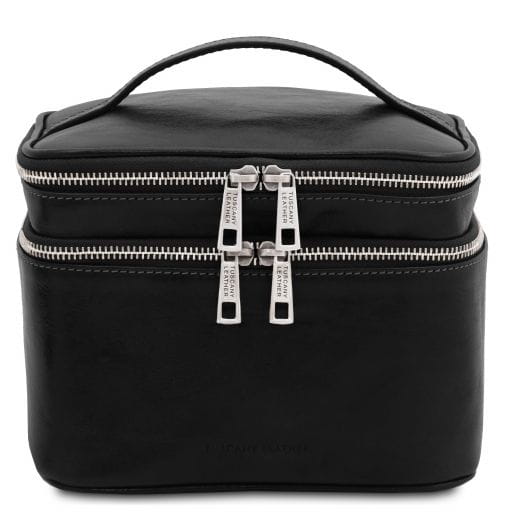 Tuscany Leather Eliot - skórzana kosmetyczka, kolor czarny TL142045