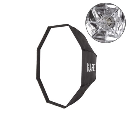 Softbox oktagonalny GlareOne szybki montaż Easy Fold 120 cm - mocowanie bowens