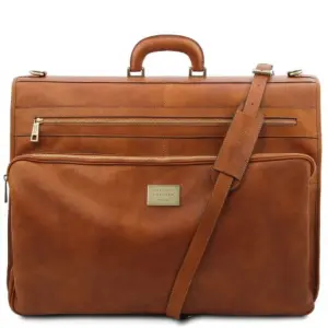 Tuscany Leather Papeete - skórzana torba podróżna do garnituru, kolor naturalny TL142337