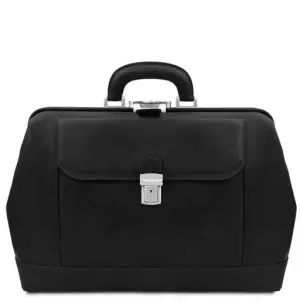 Tuscany Leather Leonardo - ekskluzywny skórzany kuferek lekarski, kolor czarny TL142342