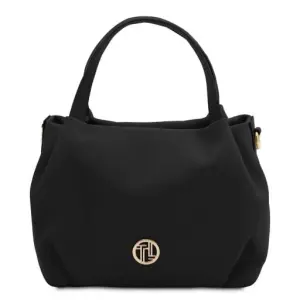 Tuscany Leather Nora - skórzana torebka z miękkiej skóry, kolor czarny TL142372