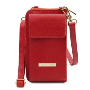 Tuscany Leather TL Bag - skórzany portfel z paskiem, kolor szminkowy TL142323