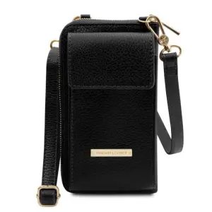 Tuscany Leather TL Bag - skórzany portfel z paskiem, kolor czarny TL142323