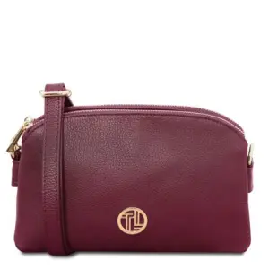 Tuscany Leather Lily - torba na ramię z miękkiej skóry, kolor Bordeaux TL142375