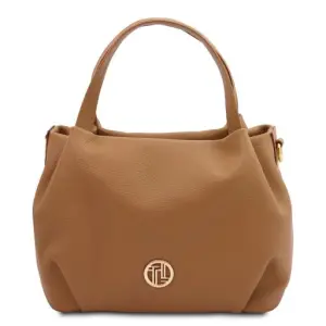 Tuscany Leather Nora - skórzana torebka z miękkiej skóry, kolor karmelowy - TL142372