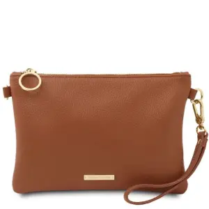 Tuscany Leather kopertówka z miękkiej skóry, kolor Cognac - TL142029