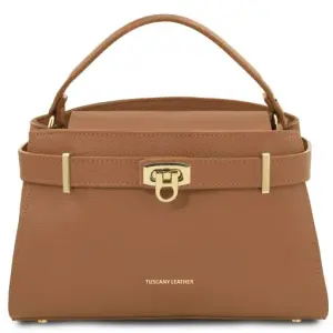 Tuscany Leather Maisy - skórzana torba typu TOTE, kolor karmelowy - TL142455