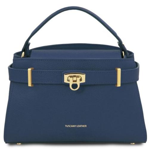 Tuscany Leather Maisy - skórzana torba typu TOTE, kolor ciemny niebieski - TL142455