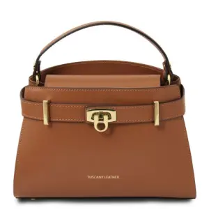 Tuscany Leather Maisy - skórzana torba typu TOTE, kolor Cognac - TL142459