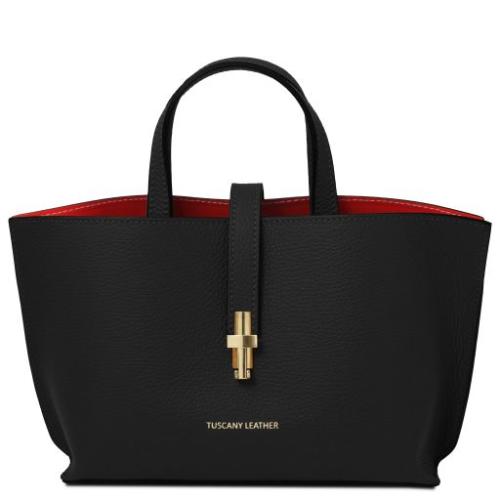 Tuscany Leather Agatha - skórzana torebka dla kobiety, kolor czarny - TL142456