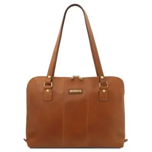 Tuscany Leather Ravenna - ekskluzywna skórzana torba biznesowa, kolor naturalny - TL142426