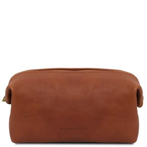 Tuscany Leather Smarty - skórzana kosmetyczka - rozmiar S, kolor naturalny - TL141220