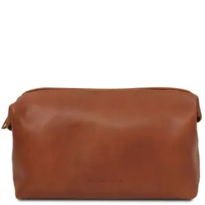 Tuscany Leather Smarty - skórzana kosmetyczka - rozmiar S, kolor naturalny - TL141219