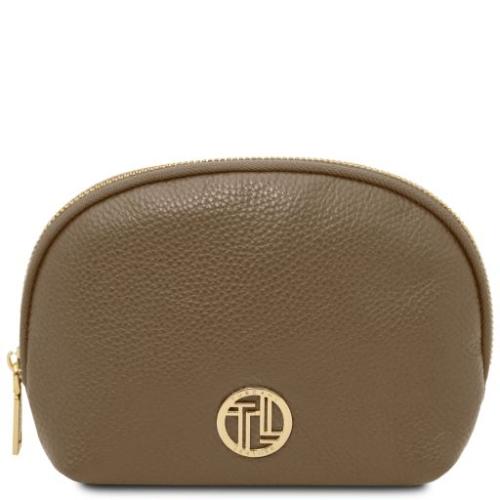 Tuscany Leather Vera - miękka skórzana kosmetyczka, kolor ciemnoszary - TL142438