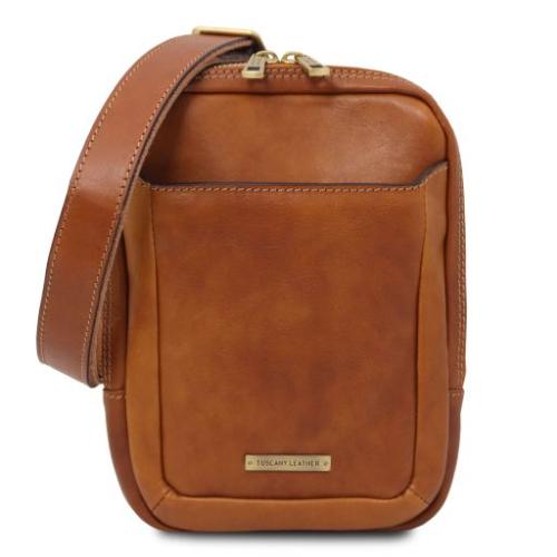 Tuscany Leather Mark - skórzana torba na ramię, kolor naturalny - TL142428