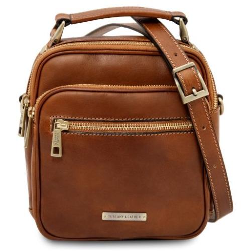Tuscany Leather Paul - skórzana torba na ramię, kolor naturalny - TL142457
