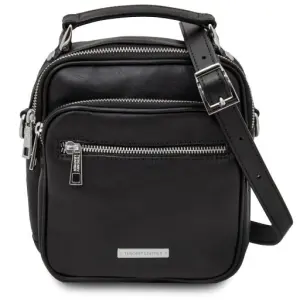 Tuscany Leather Paul - skórzana torba na ramię, kolor czarny - TL142457