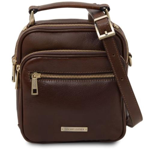 Tuscany Leather Paul - skórzana torba na ramię, kolor ciemny brąz - TL142457