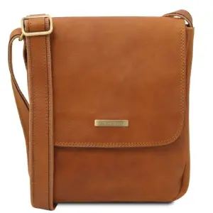 Tuscany Leather John - skórzana torba na ramię dla mężczyzn z zamkiem, kolor naturalny - TL141408