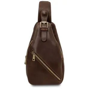 Tuscany Leather Kevin - skórzana torba na ramię dla mężczyzn, kolor ciemny brąz - TL142423