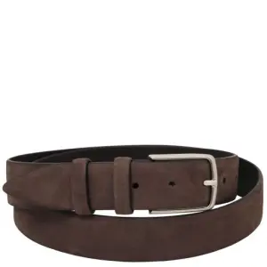 Tuscany Leather Elegancki pasek ze skóry nubukowej 35mm, rozmiar 105 cm, kolor ciemny brąz - TL142534