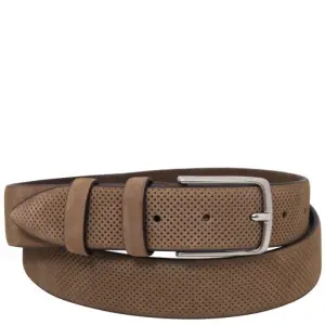 Tuscany Leather Elegancki pasek ze skóry nubukowej 35mm, rozmiar 95 cm, kolor ciemnoszary - TL142535