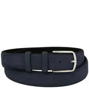 Tuscany Leather Casual pasek ze skóry zamszowej 35mm, rozmiar 105 cm, kolor ciemny niebieski - TL142536