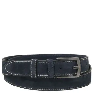 Tuscany Leather Casual pasek ze skóry zamszowej 35mm, rozmiar 95 cm, kolor ciemny niebieski - TL142537