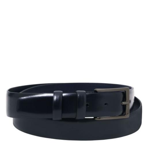 Tuscany Leather Elegancki pasek ze szczotkowanej skóry 35mm, rozmiar 110 cm, kolor ciemny niebieski - TL142539