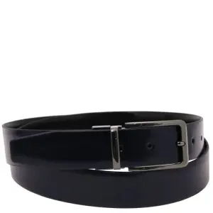 Tuscany Leather Elegancki dwustronny pasek ze skóry szczotkowanej 35mm, rozmiar 105 cm, kolor ciemny niebieski - TL142540