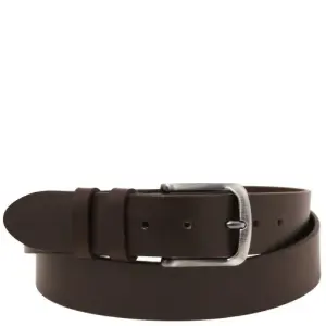 Tuscany Leather Ręcznie robiony pasek skórzany 40mm do jeansów, rozmiar 110 cm, kolor ciemny brąz - TL142527