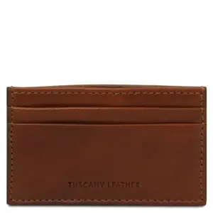 Tuscany Leather skórzane etui na karty, kolor brązowy - TL142473