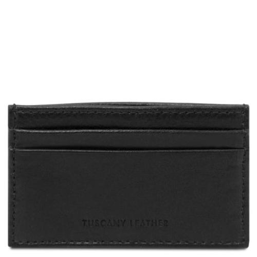Tuscany Leather skórzane etui na karty, kolor czarny - TL142473