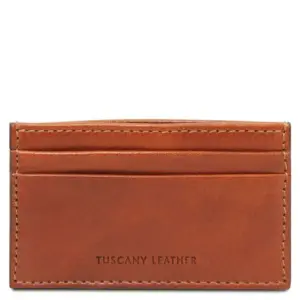 Tuscany Leather skórzane etui na karty, kolor naturalny - TL142473