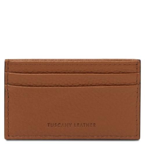 Tuscany Leather skórzane etui na karty, kolor Cognac - TL142474