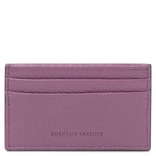 Tuscany Leather skórzane etui na karty, kolor Lilac - TL142474