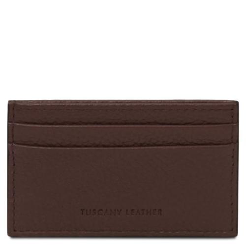 Tuscany Leather skórzane etui na karty, kolor Coffee - TL142474