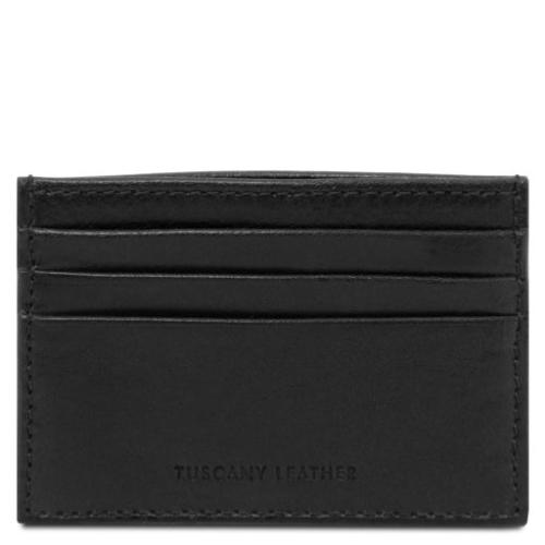 Tuscany Leather skórzane etui na karty, kolor czarny - TL142471