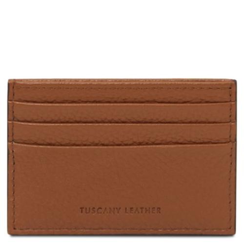 Tuscany Leather skórzane etui na karty, kolor Cognac - TL142472