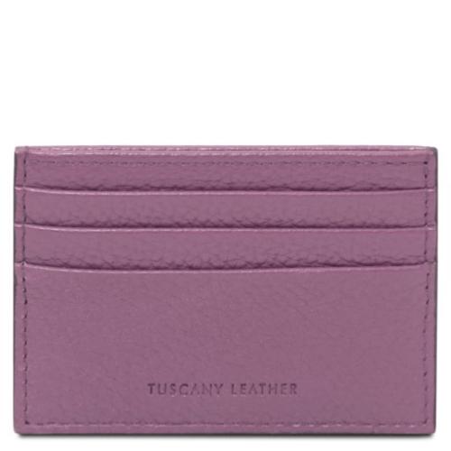 Tuscany Leather skórzane etui na karty, kolor Lilac - TL142472