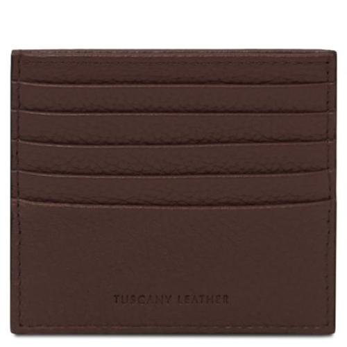 Tuscany Leather skórzane etui na karty, kolor Coffee - TL142470