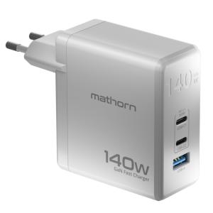 Ładowarka sieciowa Mathorn USB GaN 140W C2A1 PD3.1 QC4.0 PPS EU White