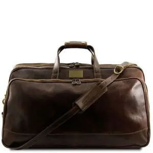 Tuscany Leather Bora Bora - Skórzana torba na kółkach - rozmiar L , kolor ciemny brąz TL3067