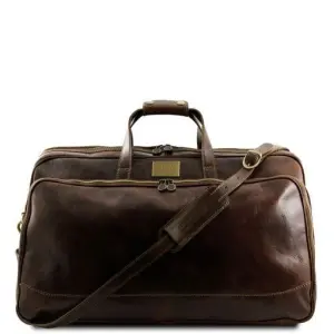 Tuscany Leather Bora Bora - Skórzana torba na kółkach - rozmiar S , kolor ciemny brąz TL3065