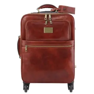 Tuscany Leather TL Voyager - skórzana walizka podróżna na 4 kółkach , kolor brązowy TL141911