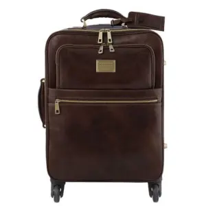 Tuscany Leather TL Voyager - skórzana walizka podróżna na 4 kółkach , kolor ciemny brąz TL141911