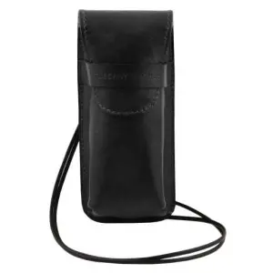 Tuscany Leather Ekskluzywne skórzane etui na okulary/smartfon/zegarek , kolor czarny TL141282